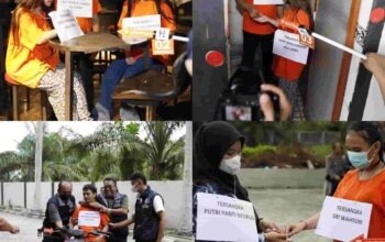 Bongkar Transaksi Ekstasi di Galaxy Hall & KTV, Polda Sumut Amankan Lima Tersangka Jalani Rekonstruksi