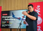 Resmikan Rute Pinangsori–Pekanbaru, Gubernur Bobby Minta Harga Tiket Terjangkau