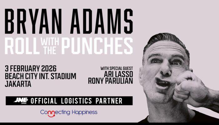JNE Resmi Jadi Official Logistics Partner Konser Bryan Adams di Jakarta