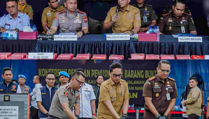 Pemko Medan dan Forkopimda serta Polrestabes Medan Komitmen Tutup Semua Celah Narkoba