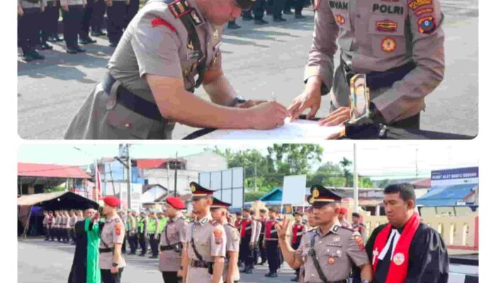 Kapolresta Deli Serdang Pimpin Sertijab Kasat Reskrim dan Dua Kapolsek Jajaran